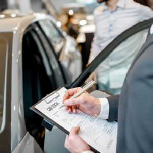 Filling car rental documents