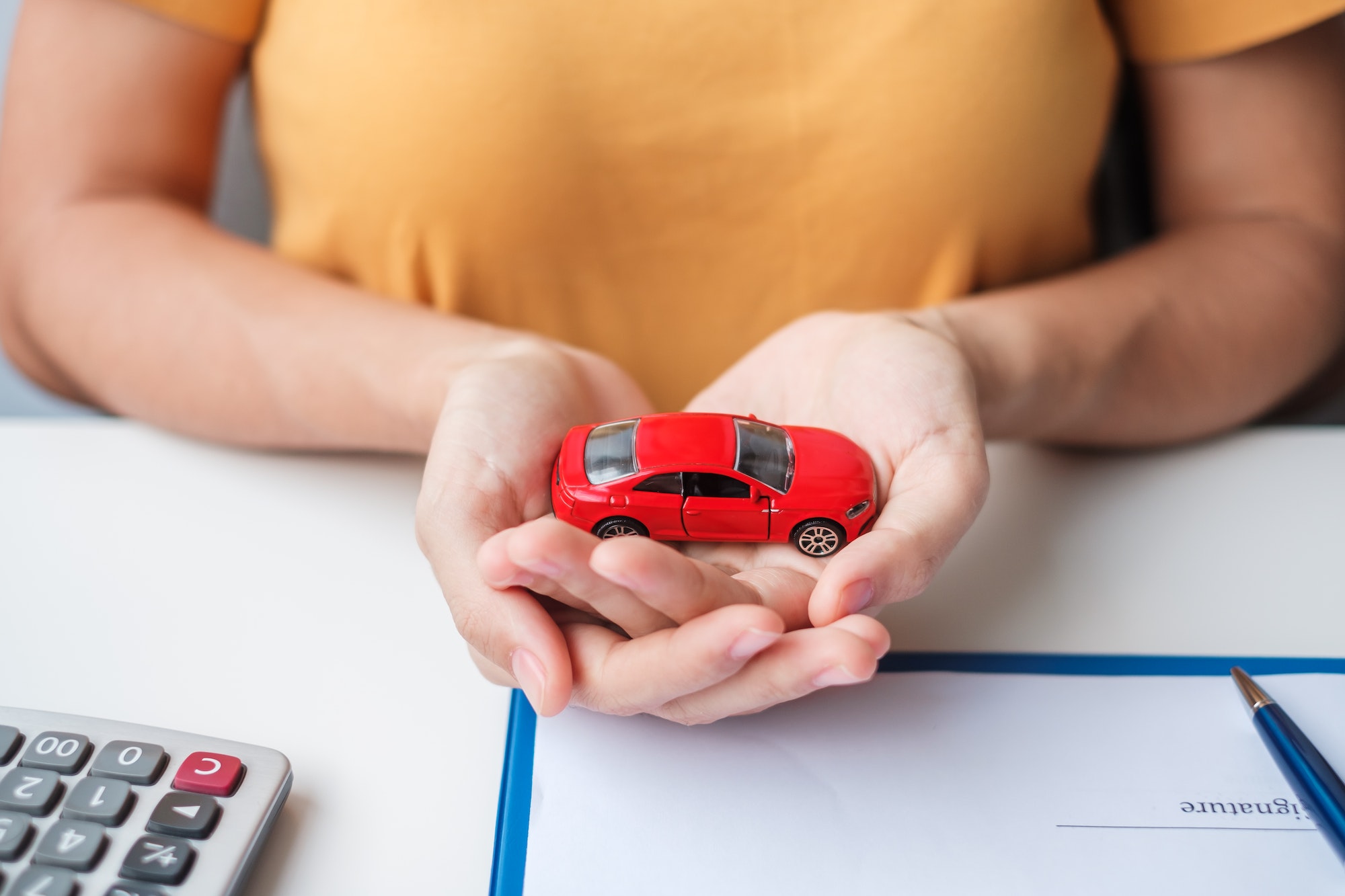 Car driving a tunnel
